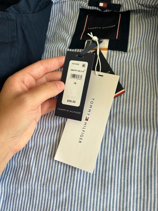 Camisa Tommy Hilfiger Azul Marino Talla 16