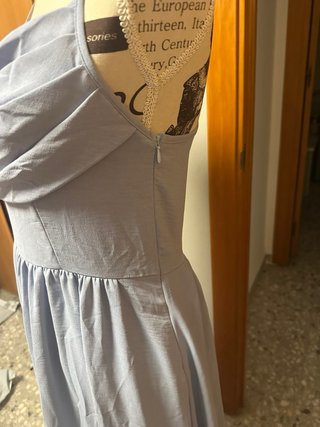 Vestido largo azul para invitada