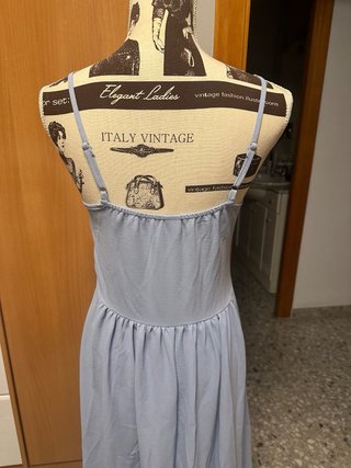 Vestido largo azul para invitada