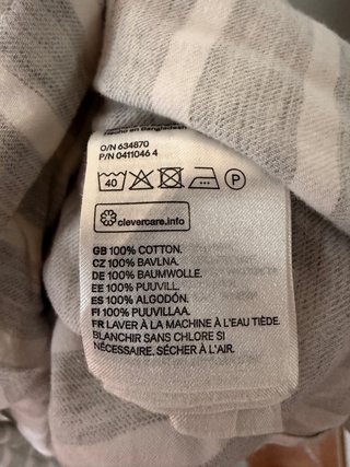 Camicia H&M a righe grigia e bianche