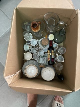 Surtido copas y vasos de cristal