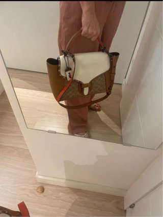 Bolso Coach Marrón y Blanco