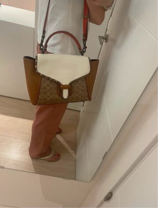 Bolso Coach Marrón y Blanco