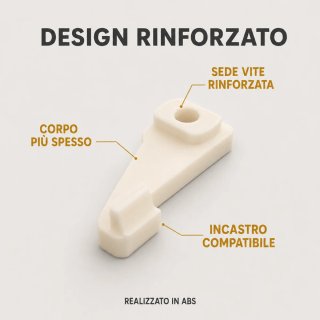4 pezzi Supporto soffitto binario Vidga