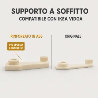 4 pezzi Supporto soffitto binario Vidga