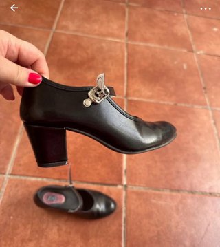 Zapatos Flamenco Tacón Negro, TALLA 32