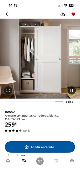 Armario Blanco Ikea Hauga