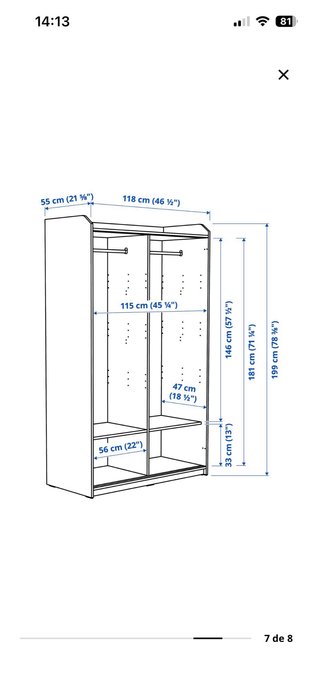 Armario Blanco Ikea Hauga