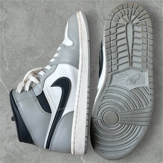 Nike Air Jordan 1 Mid Grigio Bianco Taglia 44