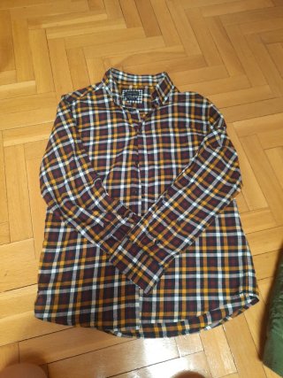 Camisa de cuadros manga larga