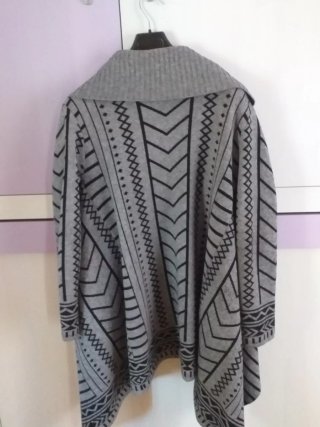 Chaqueta de punto con flecos talla unica