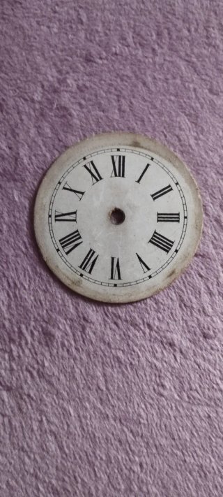 Esfera de reloj antigua esmalte blanco