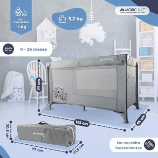 Cuna de viaje Mobiclinic Mofli color gris sin usar