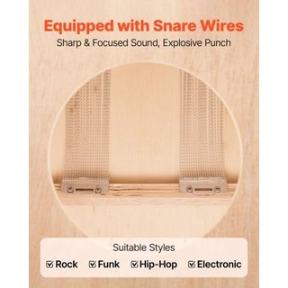 Gran caja de percusión Cajón, con alambres de snar