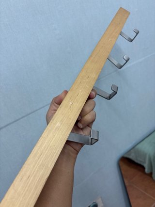 Colgador de pared madera y metal