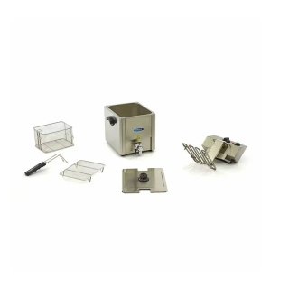 Freidora industrial 8L acero inox 3250W con grifo
