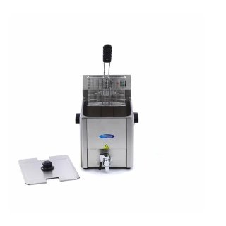 Freidora industrial 8L acero inox 3250W con grifo