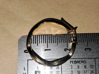 Aros Ondulados Oro 18k 2.5cm