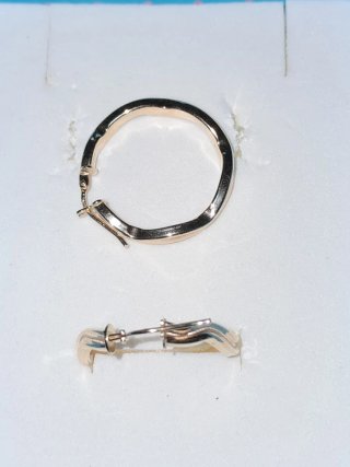 Aros Ondulados Oro 18k 2.5cm