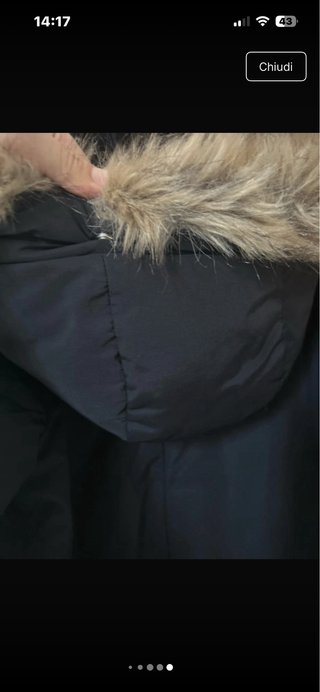 Parka nero, zara, in buone condizioni