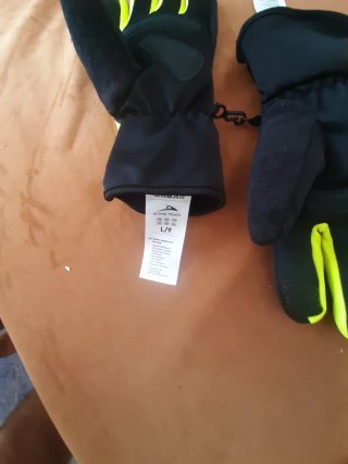 Guantes de esquí/moto negros y neón