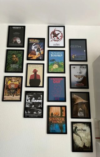 Posters enmarcados de peliculas.