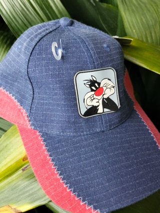 Gorra vintage azul y roja