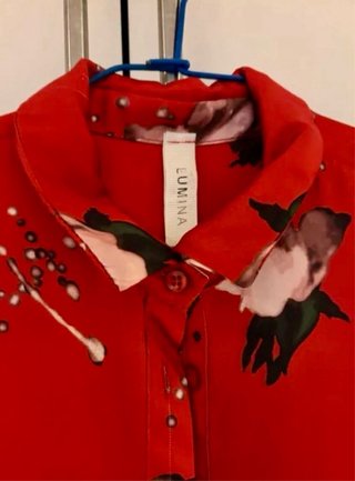 Vestido kimono rojo flores talla S