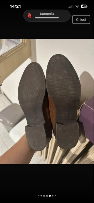 Scarpe stringate scamosciate marroni