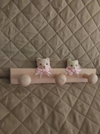 Lámpara y percha infantil ositos