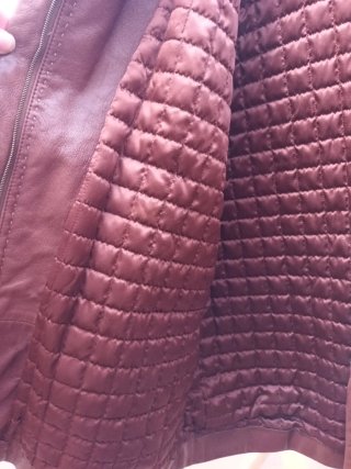 Chaqueta de cuero marrón talla 42
