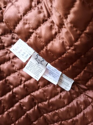 Chaqueta de cuero marrón talla 42