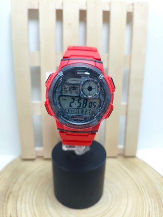 Reloj Casio Hombre Sumergible Rojo