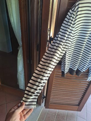Maglione Fred Perry a righe scollo a V taglia L