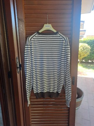 Maglione Fred Perry a righe scollo a V taglia L