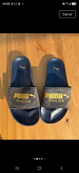 Chanclas Puma Suede Azul Dorado
