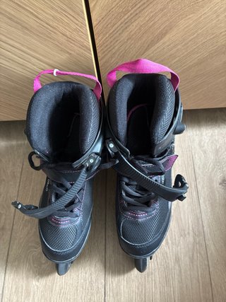 Patines en línea Oxelo negros y rosas