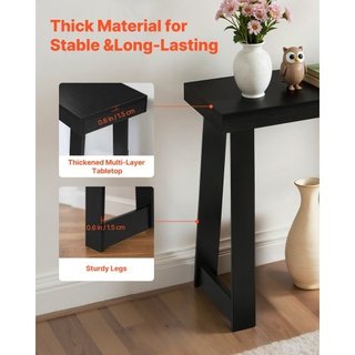 Mesa Consola de 118 cm, Escritorio Moderno Detrás