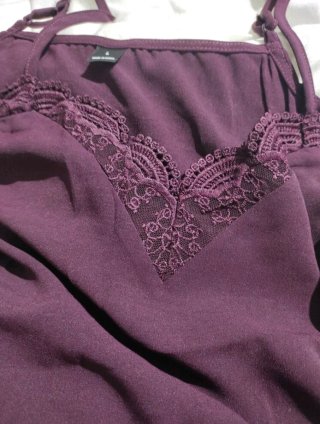 Blusa lencera gasa Borgoña