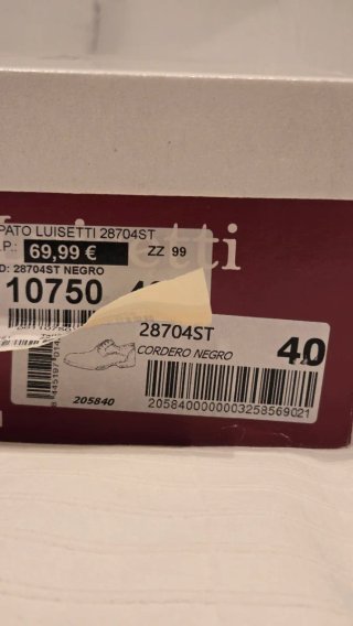 Zapatos/Bluchers Luisetti Piel Cordero Talla 40