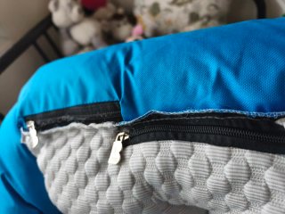 Cama Grande para Mascotas Azul y Blanca