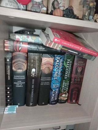 Libros Ildefonso falcones,ken follet y zafron