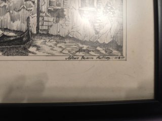 Vista de Venecia firmada Antonio Becerro Martínez