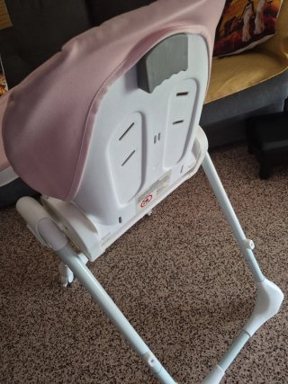 Trona bebé reclinable rosa