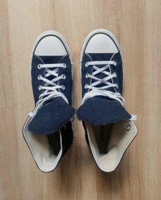 Converse plataforma negras talla 39