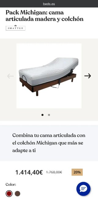 Cama Articulada Madera y Colchón