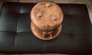 Olla de cobre con asas