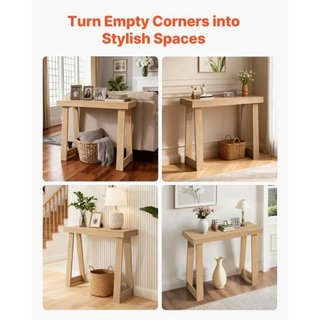 Mesa Consola de 91.5 cm, Escritorio Moderno Detrás