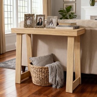Mesa Consola de 91.5 cm, Escritorio Moderno Detrás