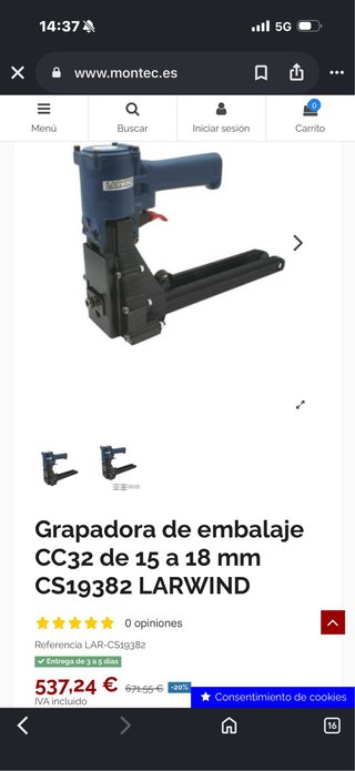 Grapadora de embalaje LARWIND CC32
